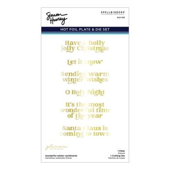 Spellbinders - Glimmer Hot Foil Plate & Dies "Wonderful Winter Sentiments"