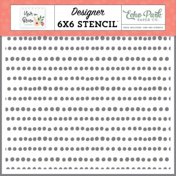Echo Park - Schablone "To Do List Dots" Stencil 6x6 Inch