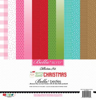 Bella BLVD - Designpapier "Merry Little Christmas" Besties Collection Kit 12x12 Inch - 12 Bogen