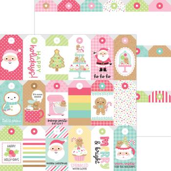 Doodlebug Design - Designpapier "Gingerbread Kisses" Paper Pack 12x12 Inch - 12 Bogen