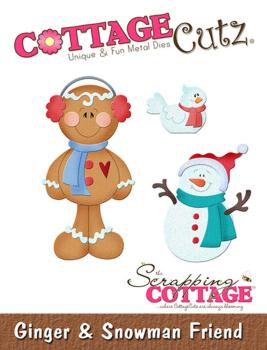 Scrapping Cottage - Stanzschablone "Ginger & Snowman Friend" Dies