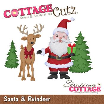 Scrapping Cottage - Stanzschablone "Santa & Reindeer" Dies