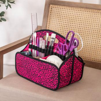 Crafters Companion "Raspberry Cheetah Tote Portable"