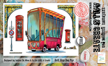 AALL and Create - Stempelset A7 "Brit Stop Bus Pop" Clear Stamps