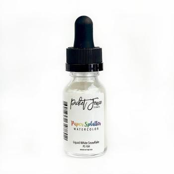 Picket Fence Studios - Flüssige Aquarellfarbe "White Snowflake" Paper Splatter Watercolor Liquid 0,5oz