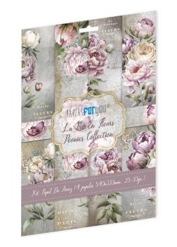 Paper For you - Decoupage Papier "You La Vie En Fleurs Peonies" Rice Paper Kit - 4 Bogen