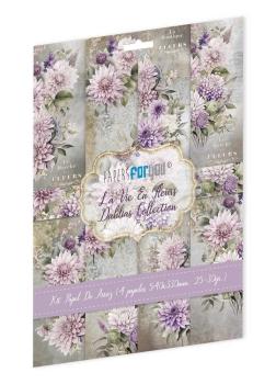 Papers For you - Decoupage Papier "La Vie En Fleurs Dahlias" Rice Paper Kit - 4 Bogen
