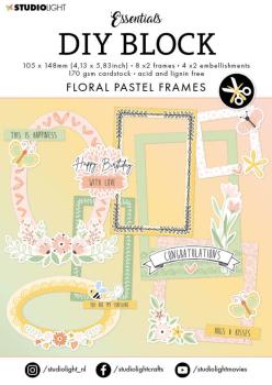 Studio Light - Stanzteile "Floral Pastel Frames" DIY Block A6