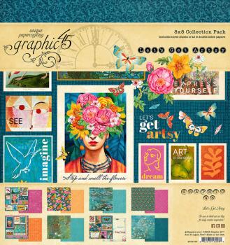 Graphic 45 - Designpapier "Let's Get Artsy" Collection Pack 8x8 Inch - 16 Bogen