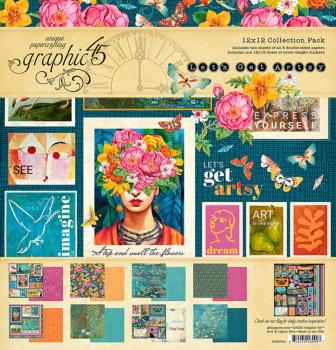 Graphic 45 - Designpapier "Let's Get Artsy" Collection Pack 12x12 Inch - 16 Bogen