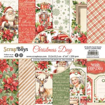 ScrapBoys - Designpapier "Christmas Day" Paper Pack 6x6 Inch - 24 Bogen