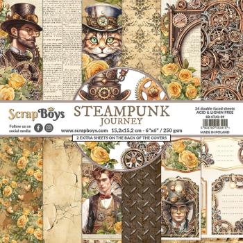 ScrapBoys - Designpapier "Steampunk Journey" Paper Pack 6x6 Inch - 24 Bogen