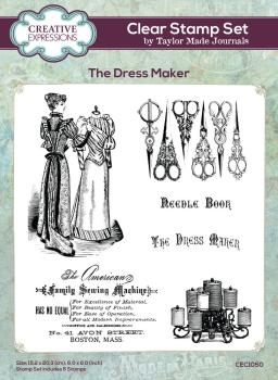 Creative Expressions - Stempelset "The Dress Maker" Clear Stamps 6x8 Inch Design by Taylor Made Journals