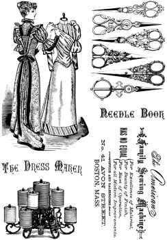 Creative Expressions - Stempelset "The Dress Maker" Clear Stamps 6x8 Inch Design by Taylor Made Journals
