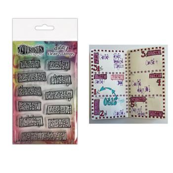 Ranger - Stempelset "Ooh, What A Day!" Clear Stamps Dylusions Diddy