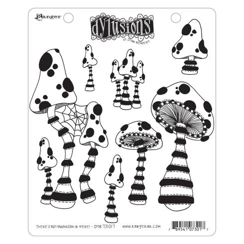 Ranger - Stempelset "There's Not Mushroom In Here!" Dylusions Cling Stamp 