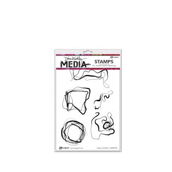 Ranger - Stempelset by Dina Wakley "Organic scribbles" Media Cling Stamp 