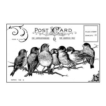 Crafty Individuals - Gummistempel "Seven Cheeky Songbirds" Unmounted Rubber Stamps 