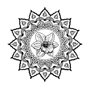 Crafty Individuals - Gummistempel "Spring Mandala" Unmounted Rubber Stamps 