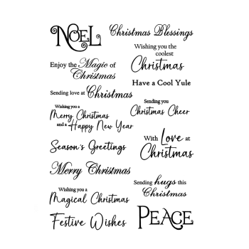 Crafty Individuals - Gummistempelset "Christmas Sentiments" Unmounted Rubber Stamps 