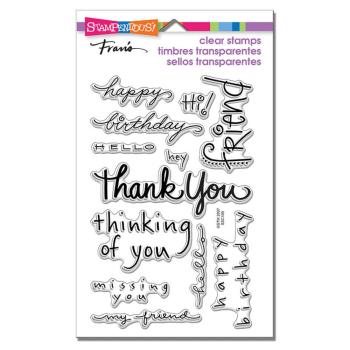 Stampendous - Stempelset "Happy Messages" Clear Stamps