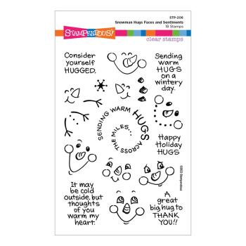 Stampendous - Stempelset "Snowman Hugs Faces & Sentiments" Clear Stamps