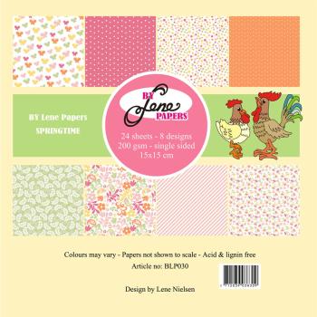 By Lene - Designpapier "Springtime" Paper Pack 6x6 Inch - 24 Bogen