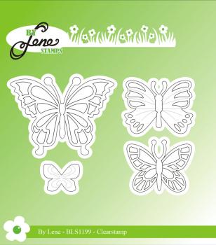 By Lene - Stempelset "Butterflies" Clear Stamps