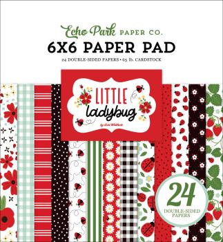 Echo Park - Designpapier "Little Ladybug" Paper Pack 6x6 Inch - 24 Bogen