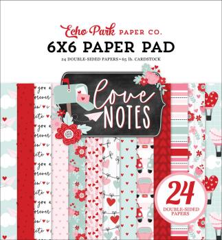 Echo Park - Designpapier "Love Notes" Paper Pack 6x6 Inch - 24 Bogen