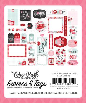 Echo Park - Stanzteile & Anhänger "Love Notes" Frames & Tags 
