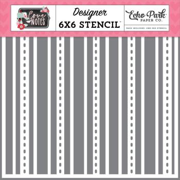 Echo Park - Schablone "Smitten Stripes" Stencil 6x6 Inch
