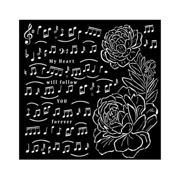 Stamperia - Schablone "Music and Peony" Stencil  