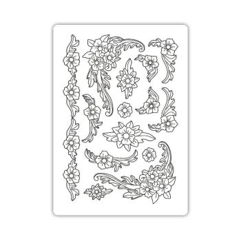 Stamperia - Gießform A5 "Flower Corners" Soft Mould 