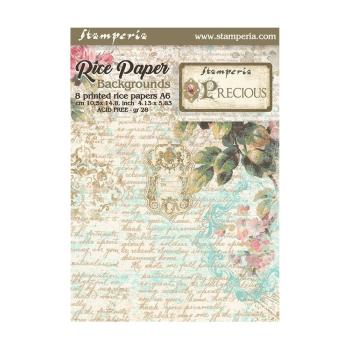 Stamperia - Decopatch Papier "Backgrounds" Decoupage A6 - 8 Bogen 