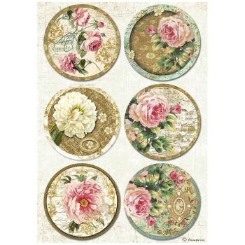 Stamperia - Decopatch Papier "Rounds" Decoupage A4 - 6 Bogen  