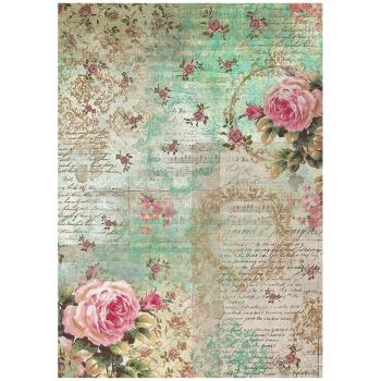 Stamperia - Decopatch Papier "Precious Peony Background" Decoupage A4 - 6 Bogen  