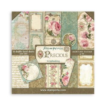 Stamperia - Designpapier "Precious" Paper Pack 8x8 Inch - 10 Bogen