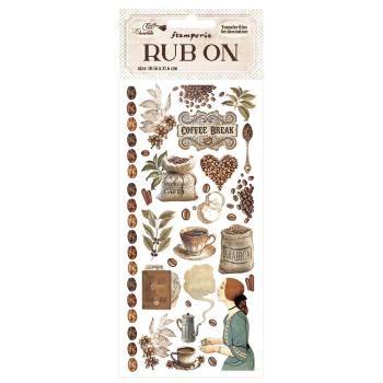 Stamperia - Transfer Aufkleber "Coffee" Rub-On