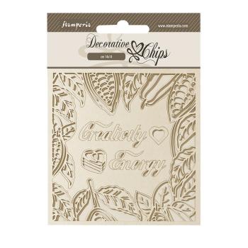 Stamperia - Holzteile 14x14 cm "Creativity Energy" Decorative Chips