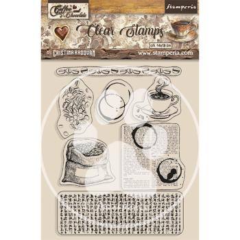 Stamperia - Stempelset "Coffee Elements" Clear Stamps
