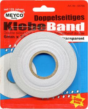 Doppelseitiges Klebeband, 6mm x 25m