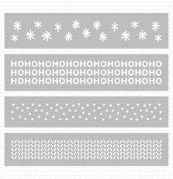 My Favorite Things - Schablone 4x6 Inch "Winter Strips" Stencil