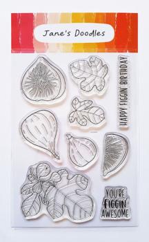 Creative Expressions - Stempelset "What the Fig" Clear Stamps 4x6 Inch Design by Jane's Doodles