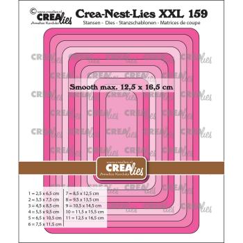 Crealies - Stanzschablone "Rectangles With Rounded Corners Smooth" Crea-Nest-Lies XXL Dies