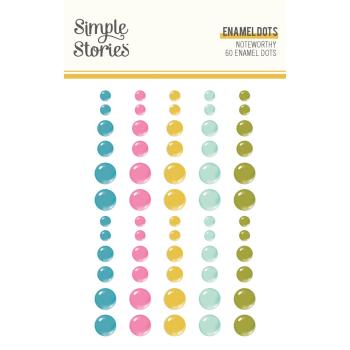Simple Stories - Enamel Dots "Noteworthy" 60 Stück 