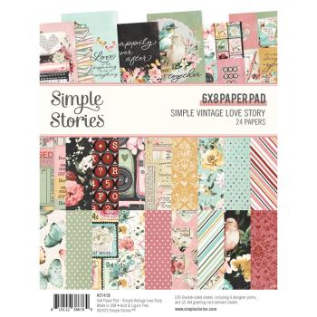 Simple Stories - Designpapier "Simple Vintage Love Story" Paper Pack 6x8 Inch - 24 Bogen