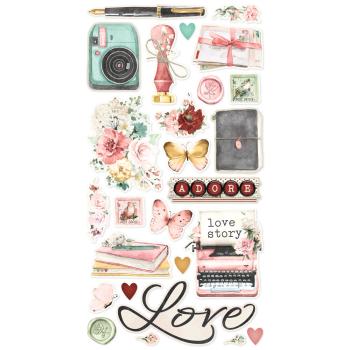 Simple Stories - Aufkleber "Simple Vintage Love Story" Chipboard Sticker 