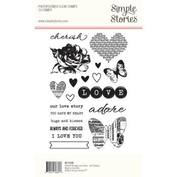Preview: Simple Stories - Stempelset "Simple Vintage Love Story" Clear Stamps 