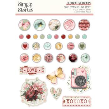 Simple Stories - Decorative Brads "Simple Vintage Love Story" 